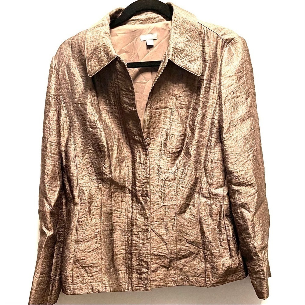 Metallic collared jacket - image 7